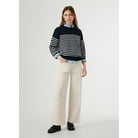 Women's Pepe Jeans Carlina striped sweater with a crew neck