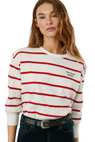 Pepe Jeans striped sweatshirt with a ribbed neckline and hem
