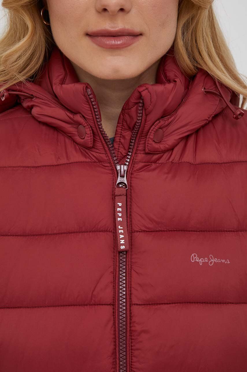 Γυναικείο μπουφάν Pepe Jeans με φερμουάρ και πλαϊνές τσέπες