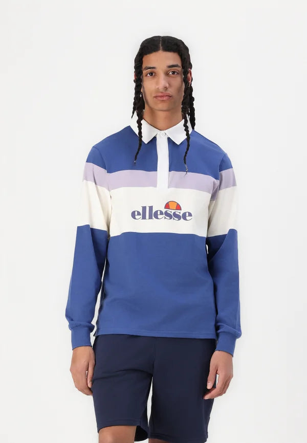Βαμβακερό polo Ellesse με γιακά με κουμπιά και κεντημένο λογότυπο