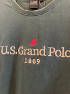 Green U.S. Grand Polo long-sleeve top with an embroidered chest logo