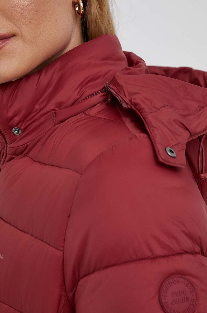 Μπουφάν Pepe Jeans με ζώνη και καπιτονέ ύφασμα, γυναικείο